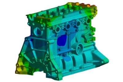 Mechanical engine block mesh