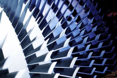 Image of aircraft turbine blades