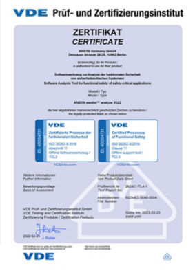 Certification in German