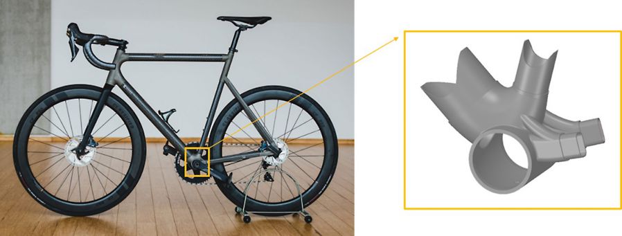 3D printed bike and bottom lug