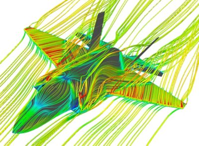 Simulation of a jet plane