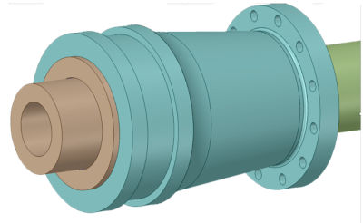 Example of end fitting CAD geometry