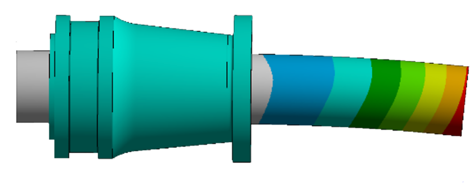 Example of end fitting deformed shape