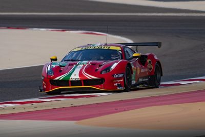 Ferrari car on a track