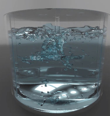 Mixing liquids in a glass