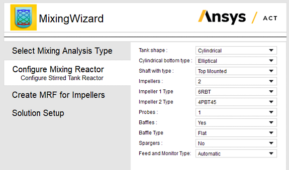 Mixing wizard interface