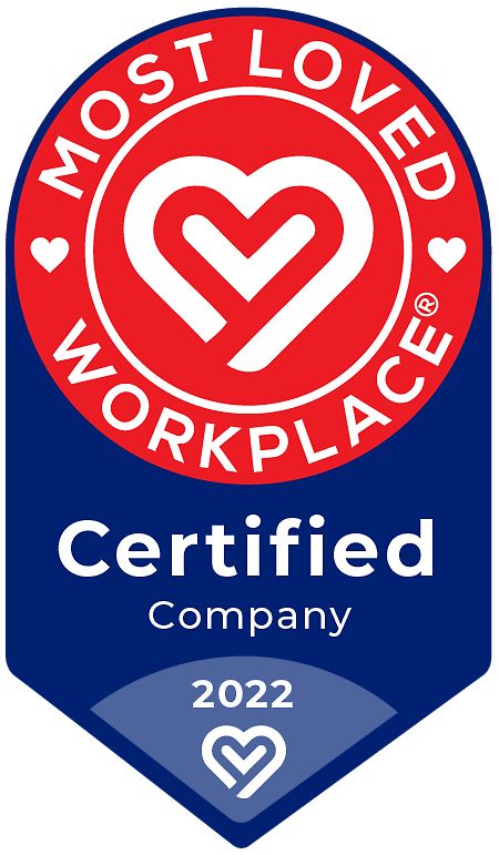 Most Loved Workplaces certification badge Most Loved Workplaces certification badge