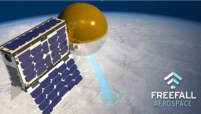Freefall Aerospace spherical antenna deployment phase three