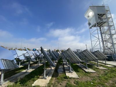 Solar panels in the sun