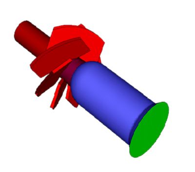 Six-vane swirler and bluff-body geometry