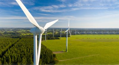 Wind turbine field 