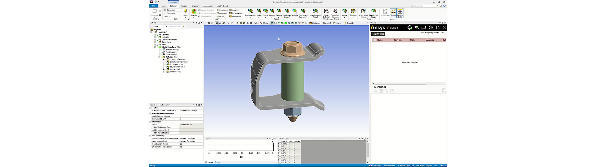 Ansys CloudとAnsys Mechanicalを使用することでシミュレーションを高速化