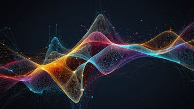 Visualization of AI image generation process, showing neural network architecture, latent space transformations, and generation pipeline. Abstract technical representations of how AI creates images