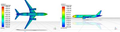 Examples of aerospace aerodynamics simulations