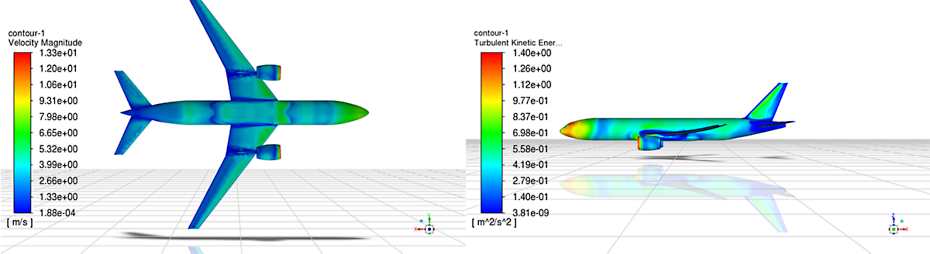 Examples of aerospace aerodynamics simulations 