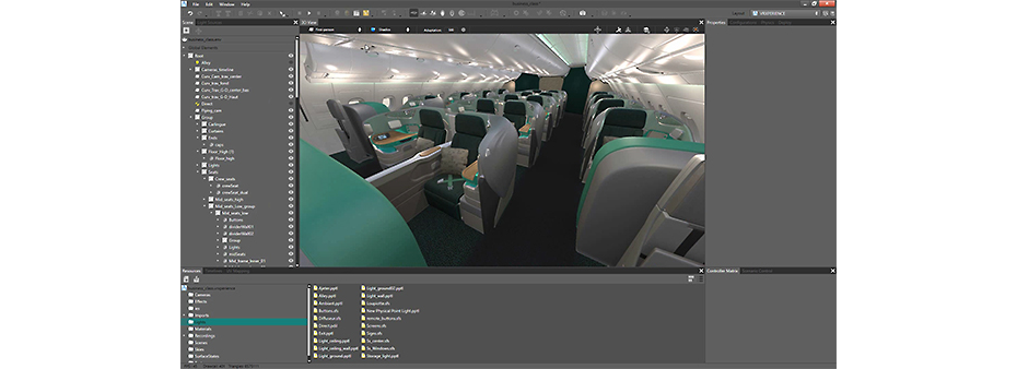 Testing aircraft lights in various configurations and conditions using Ansys VRXPERIENCE and Speos