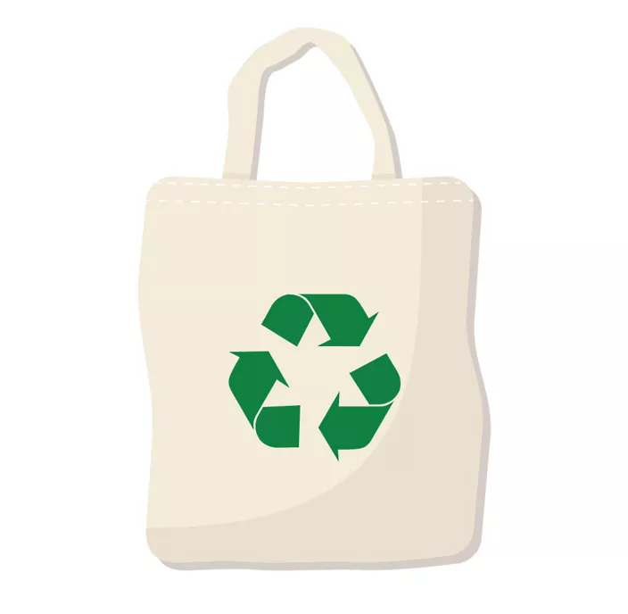 Plastic bag from on sale jute