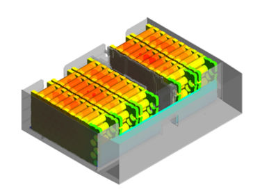 EV battery module simulation
