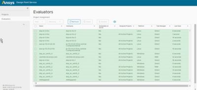 Ansys DCS evaluators page