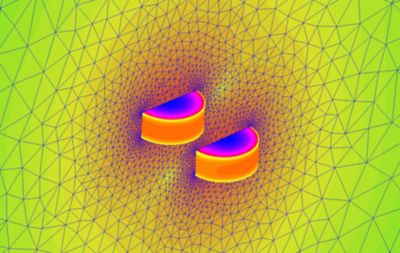 Automatic adaptive meshing of a magnetnetic latching mechanism using Ansys Maxwell