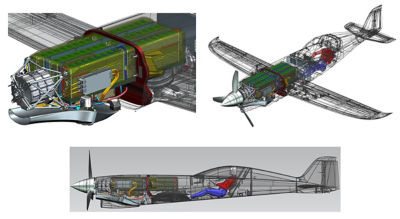 The battery assembly of the Rolls-Royce Electroflight all-electric aircraft functions as a critical structural element in its small fuselage.