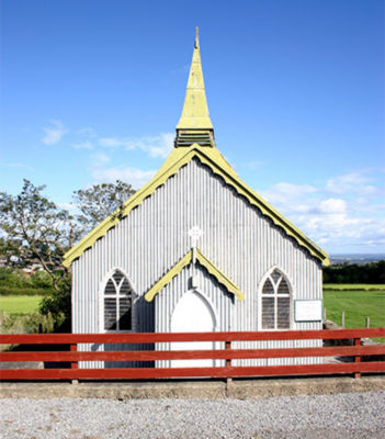 A church made from corrugated iron