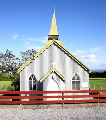 A church made from corrugated iron