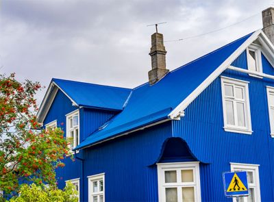 A beautiful home made of corrugated iron