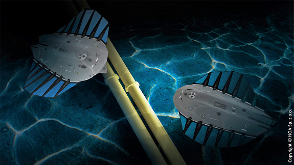 NOA MARINE’s UUV designs are inspecting a pipe