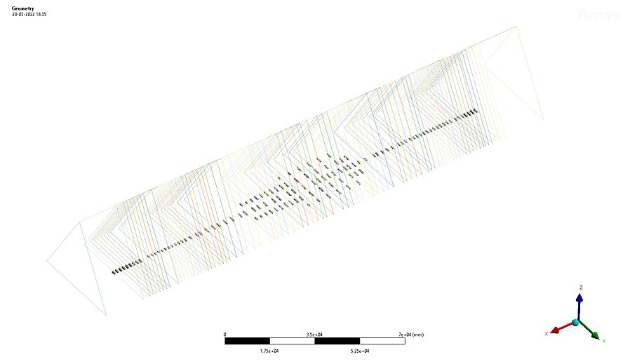 Mechanical teams at Navantia prepare geometry and model ship hull and support blocks in Ansys Mechanical.