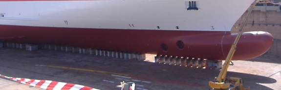 Large ships at Navantia generally require up to 350 docking supports