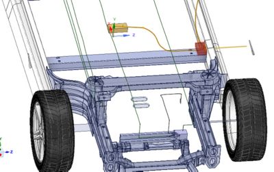 Geometry for a vehicle to analyze a secondary discharge from an ESD event 