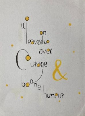 A sample of Christelle’s calligraphy