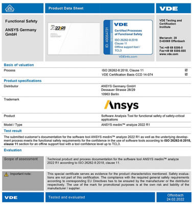 Ansys product sheet