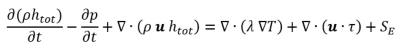 CFD Conservation of Energy Equation