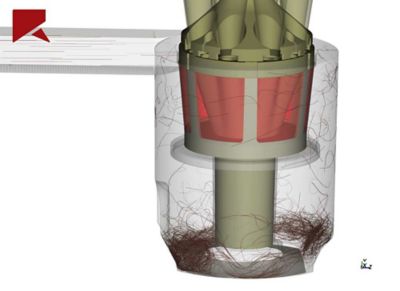 CFD DEM simulation of a Bissell cyclonic vacuum cleaner