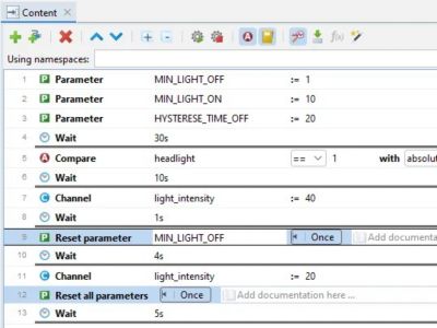 Change parameters