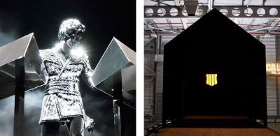 Vantablack used at Coachella (left) and to construct the darkest room ever made (right). Images courtesy of Surrey NanoSystems
