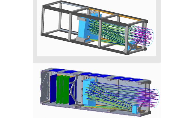 Completed opto-mechanical design