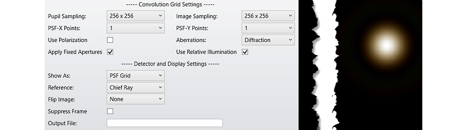 Convolution grid settings