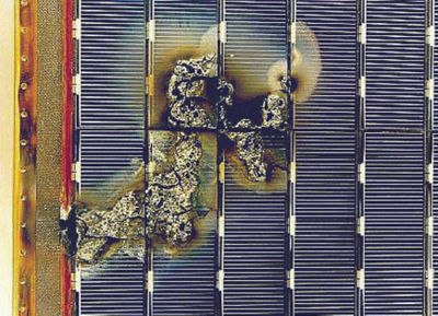 real damage resulting from dielectric breakdown of solar cells