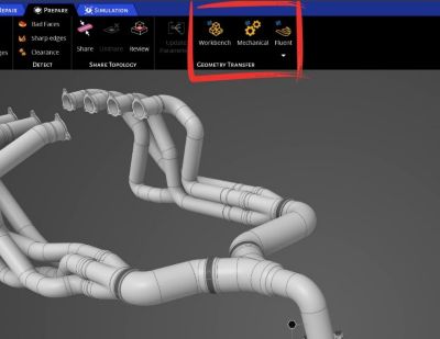 Ansys Discovery geometry transfer to Workbench, Mechanical and Fluent