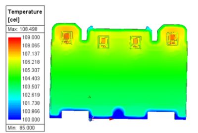 thermal results LCD PCB