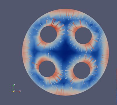 the electric field in the dielectric surrounding the pins reached levels that are near the dielectric strength of a typical insulator