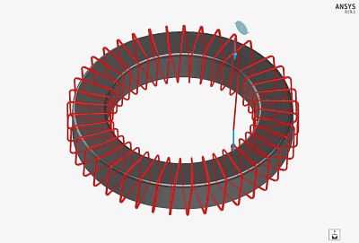 Ideal transformer coils with toroidal transformer coil with ferrite core