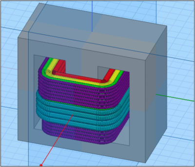 Image de simulation d'un transformateur électronique