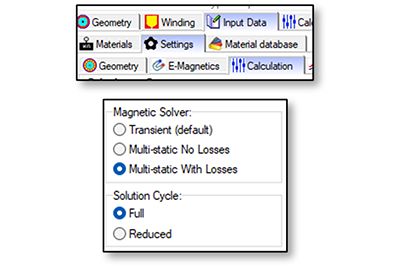 Motor CAD analysis with enhanced multi static losses