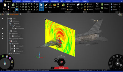 EMA3D Cable Airplane SImulation