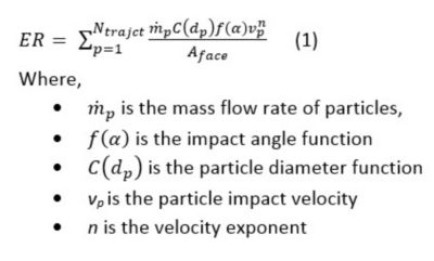 A typical erosion model has the following general form