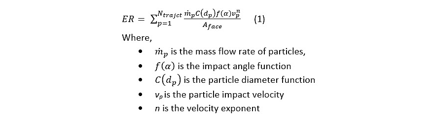 A typical erosion model has the following general form